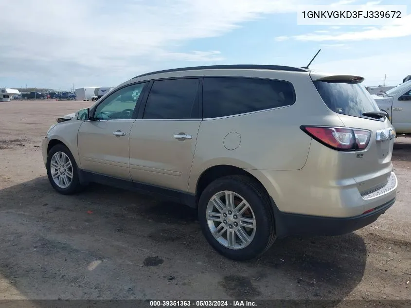 1GNKVGKD3FJ339672 2015 Chevrolet Traverse 1Lt