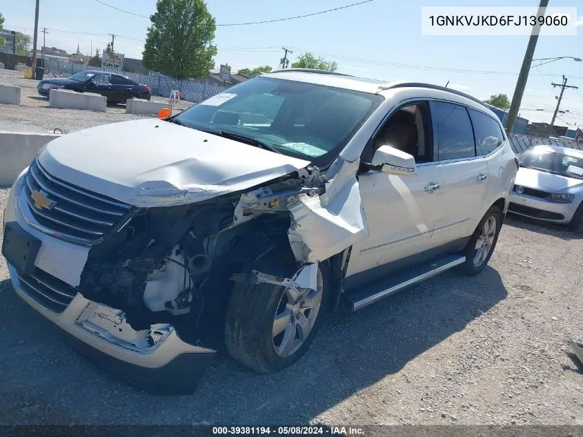 2015 Chevrolet Traverse Ltz VIN: 1GNKVJKD6FJ139060 Lot: 39381194