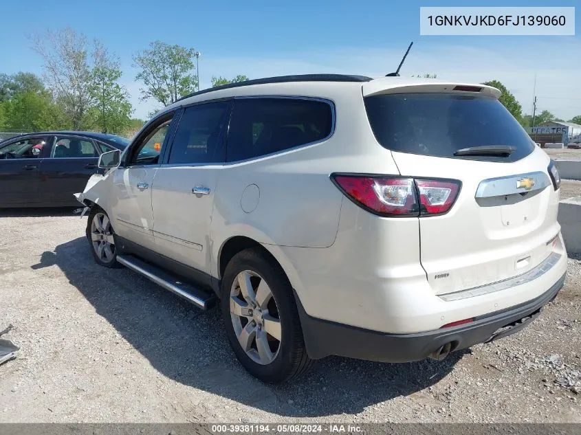 2015 Chevrolet Traverse Ltz VIN: 1GNKVJKD6FJ139060 Lot: 39381194