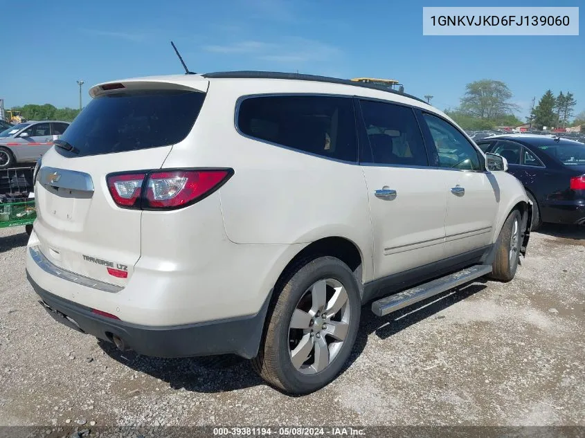 2015 Chevrolet Traverse Ltz VIN: 1GNKVJKD6FJ139060 Lot: 39381194