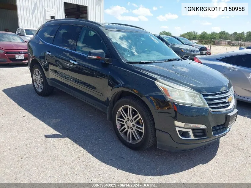 1GNKRGKD1FJ150958 2015 Chevrolet Traverse 1Lt