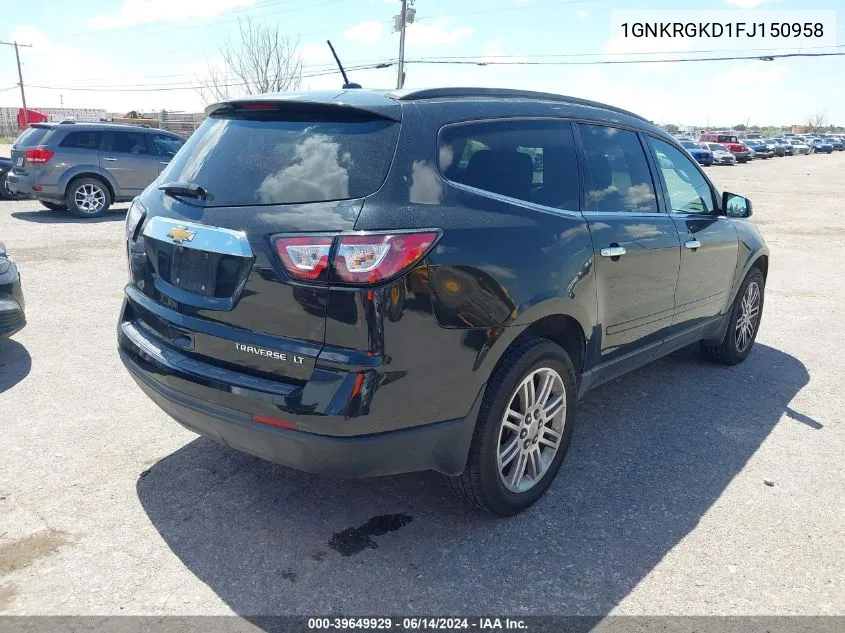 1GNKRGKD1FJ150958 2015 Chevrolet Traverse 1Lt