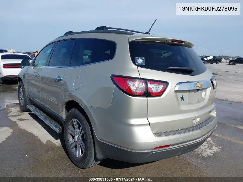 1GNKRHKD0FJ278095 2015 Chevrolet Traverse 2Lt