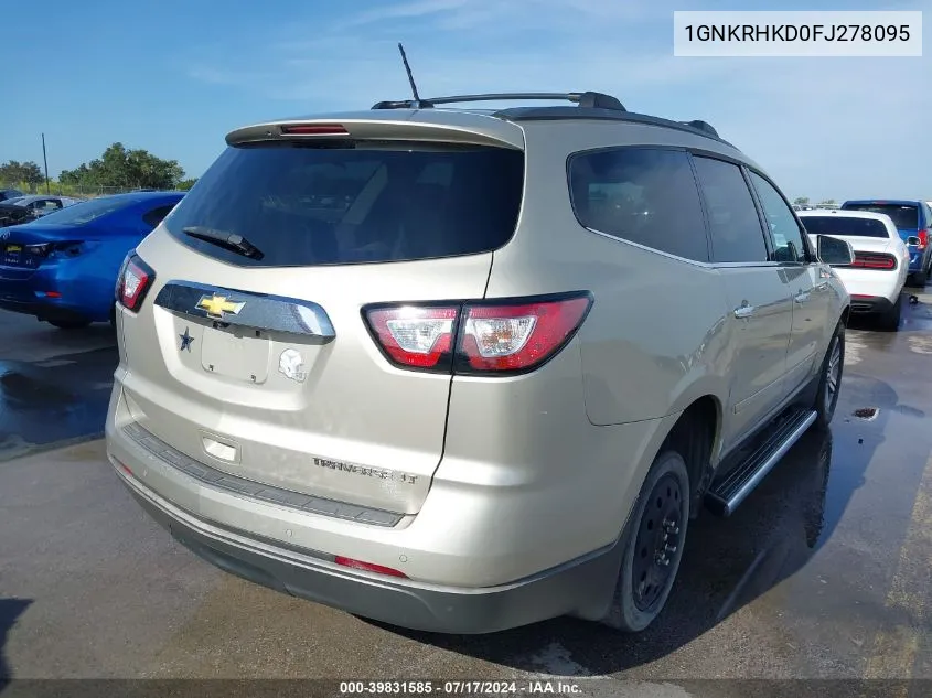 1GNKRHKD0FJ278095 2015 Chevrolet Traverse 2Lt