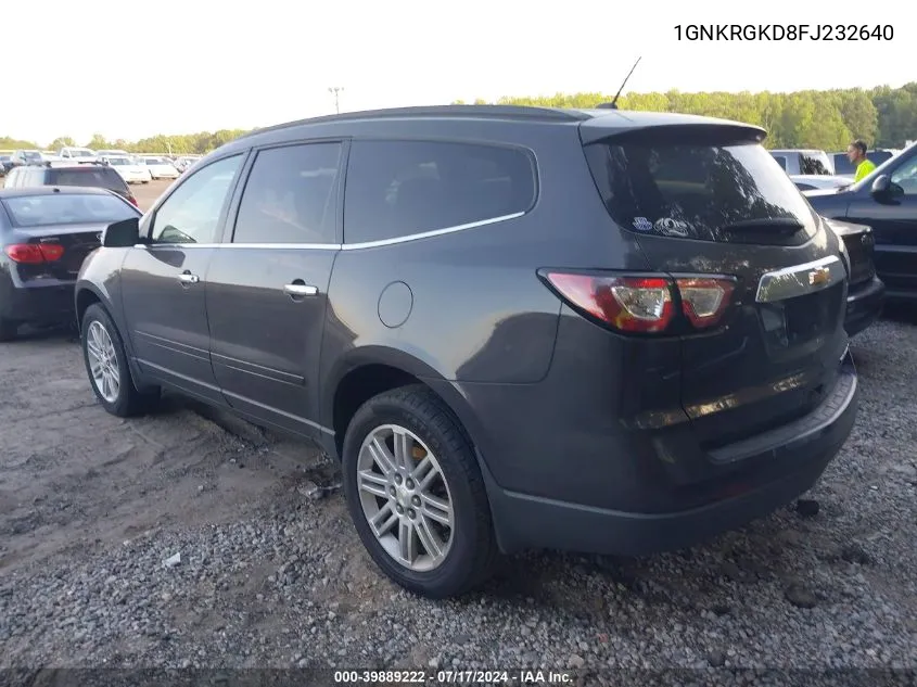 2015 Chevrolet Traverse 1Lt VIN: 1GNKRGKD8FJ232640 Lot: 39889222