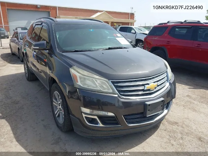 2015 Chevrolet Traverse 1Lt VIN: 1GNKRGKD7FJ226490 Lot: 39995236