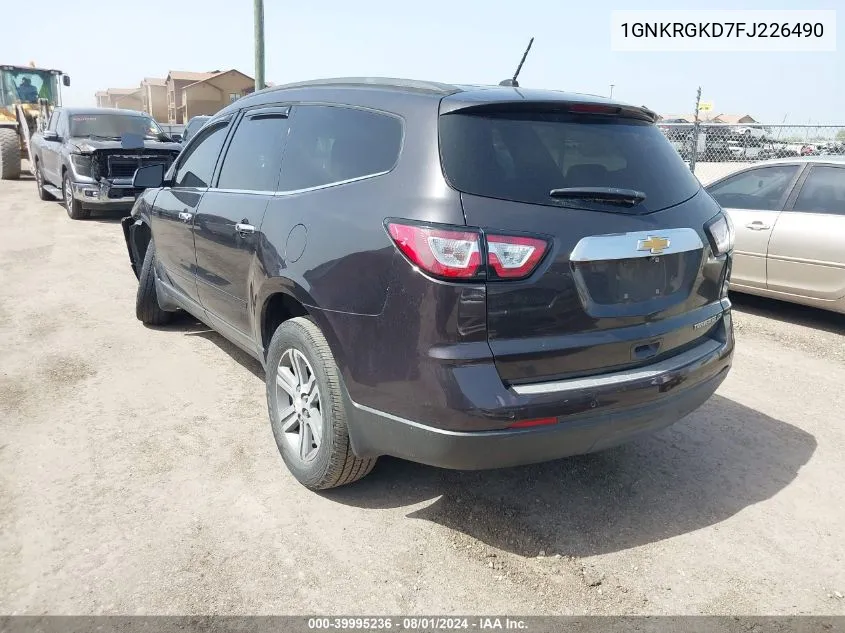 1GNKRGKD7FJ226490 2015 Chevrolet Traverse 1Lt