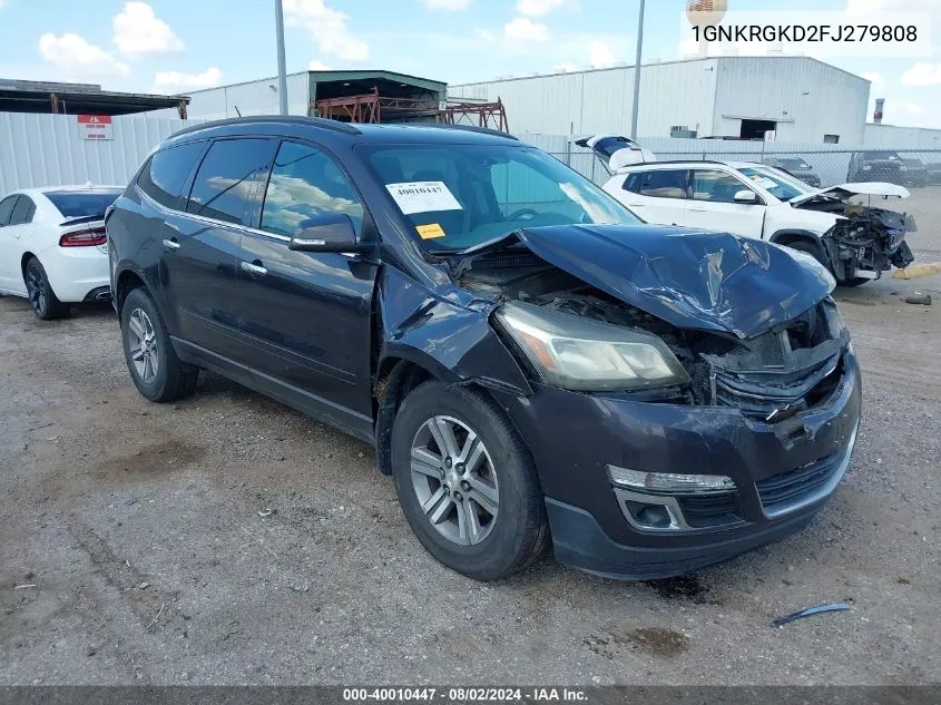 2015 Chevrolet Traverse 1Lt VIN: 1GNKRGKD2FJ279808 Lot: 40010447