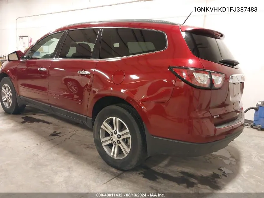 1GNKVHKD1FJ387483 2015 Chevrolet Traverse 2Lt