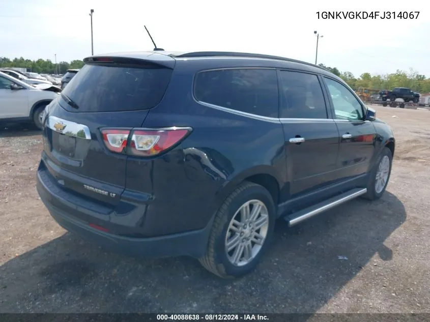 2015 Chevrolet Traverse 1Lt VIN: 1GNKVGKD4FJ314067 Lot: 40088638