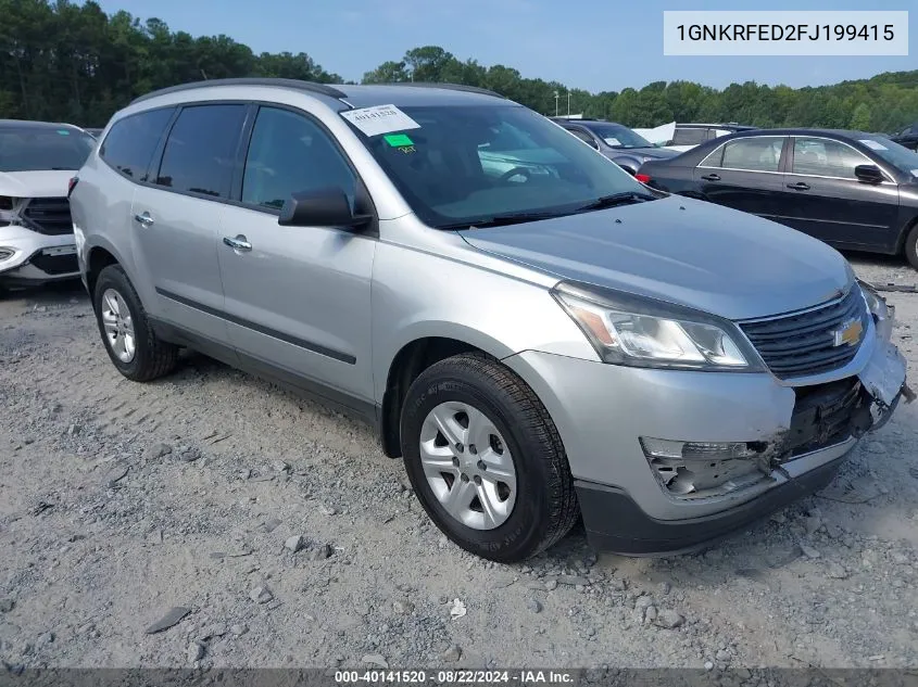 2015 Chevrolet Traverse Ls VIN: 1GNKRFED2FJ199415 Lot: 40141520