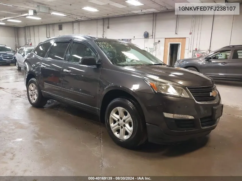 2015 Chevrolet Traverse Ls VIN: 1GNKVFED7FJ238107 Lot: 40169139