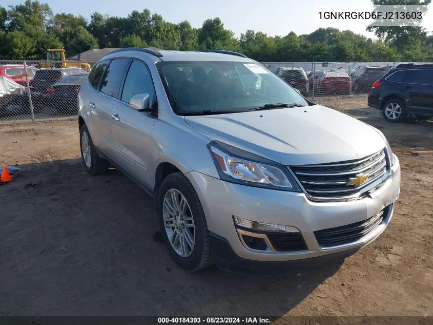 1GNKRGKD6FJ213603 2015 Chevrolet Traverse 1Lt