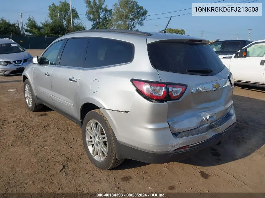 2015 Chevrolet Traverse 1Lt VIN: 1GNKRGKD6FJ213603 Lot: 40184393