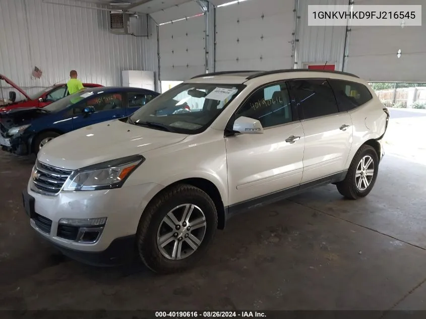 2015 Chevrolet Traverse 2Lt VIN: 1GNKVHKD9FJ216545 Lot: 40190616