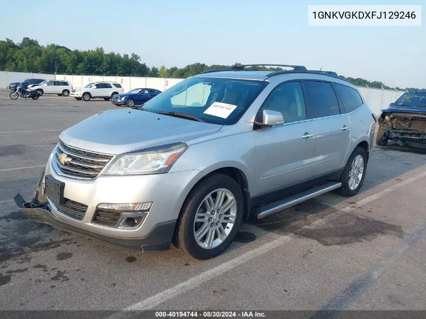 2015 Chevrolet Traverse 1Lt VIN: 1GNKVGKDXFJ129246 Lot: 40194744