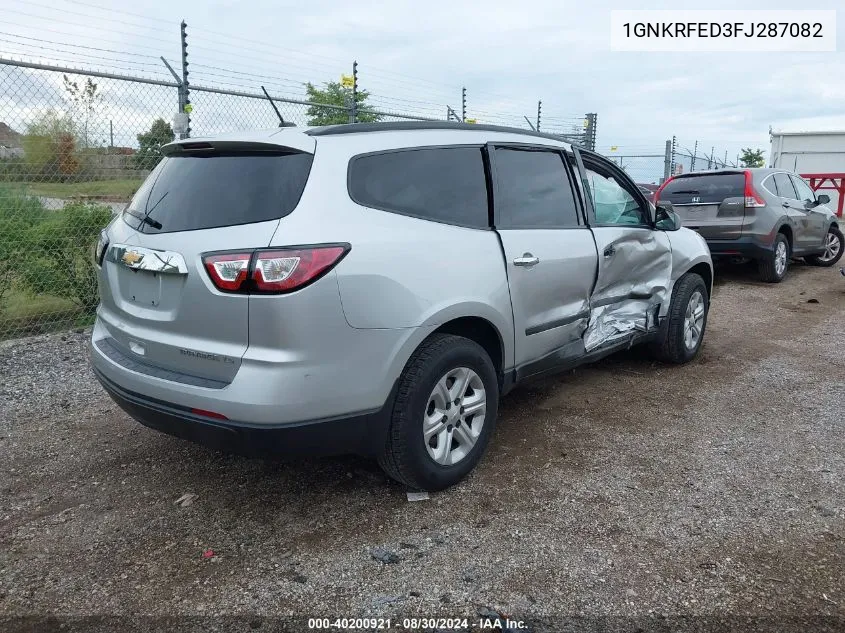 2015 Chevrolet Traverse Ls VIN: 1GNKRFED3FJ287082 Lot: 40200921