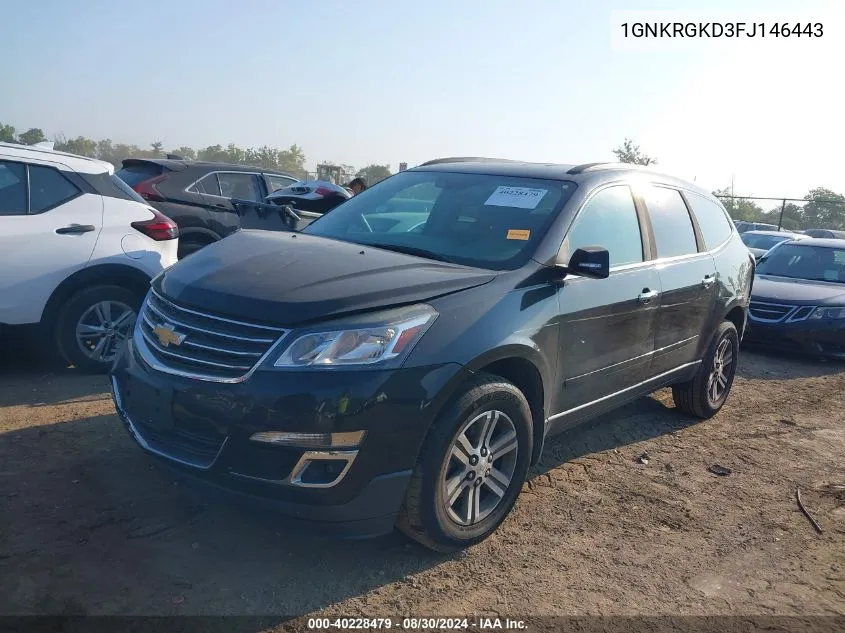 1GNKRGKD3FJ146443 2015 Chevrolet Traverse 1Lt