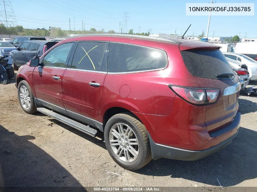 2015 Chevrolet Traverse 1Lt VIN: 1GNKRGKD6FJ336785 Lot: 40253784