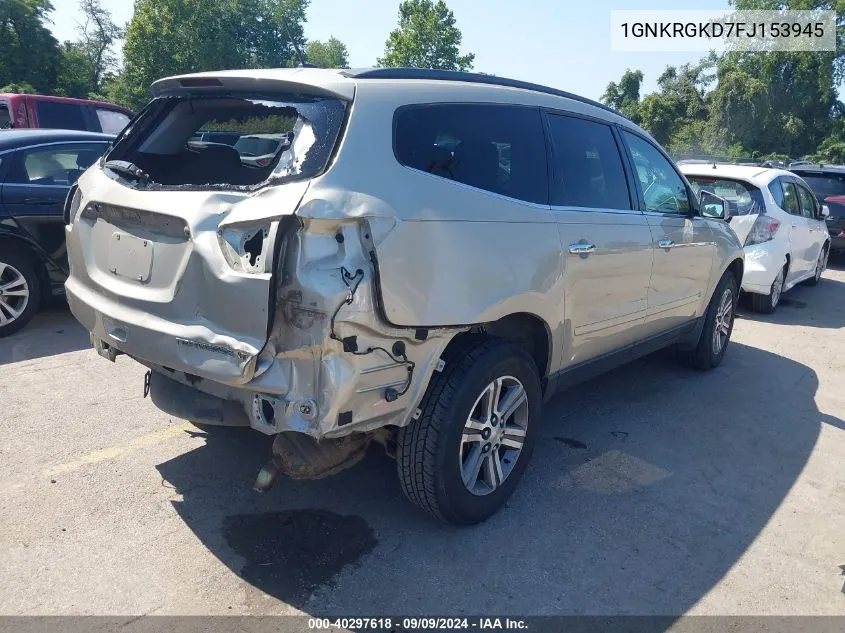 2015 Chevrolet Traverse 1Lt VIN: 1GNKRGKD7FJ153945 Lot: 40297618