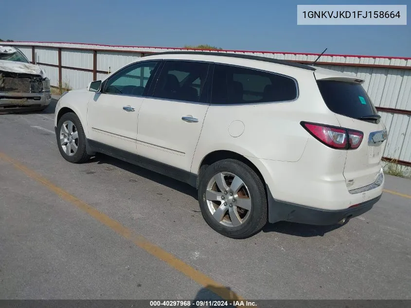 2015 Chevrolet Traverse Ltz VIN: 1GNKVJKD1FJ158664 Lot: 40297968