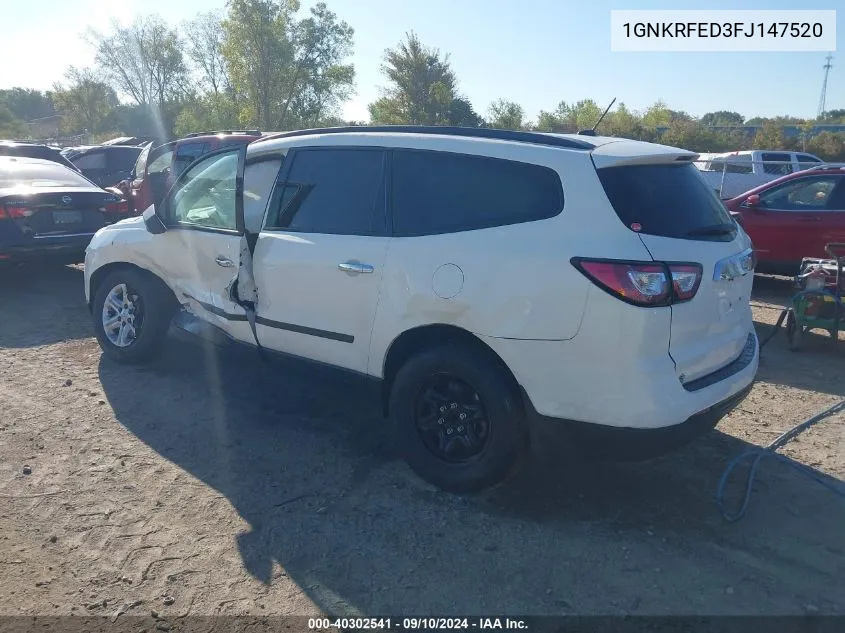 1GNKRFED3FJ147520 2015 Chevrolet Traverse Ls