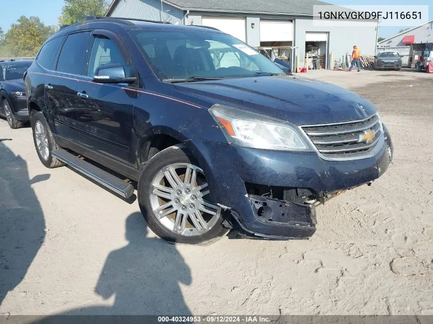 1GNKVGKD9FJ116651 2015 Chevrolet Traverse Lt