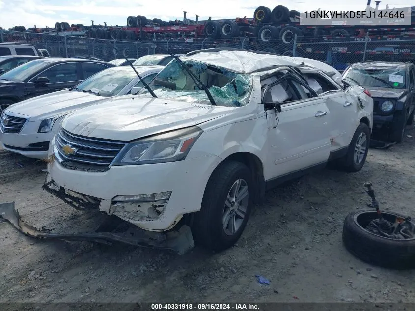 2015 Chevrolet Traverse Lt VIN: 1GNKVHKD5FJ144646 Lot: 40331918