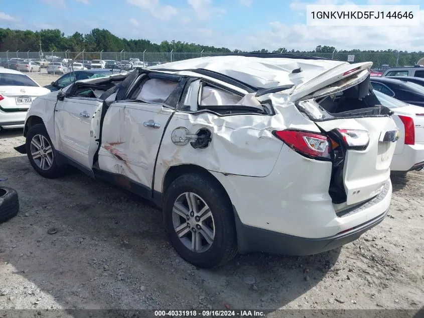 2015 Chevrolet Traverse Lt VIN: 1GNKVHKD5FJ144646 Lot: 40331918