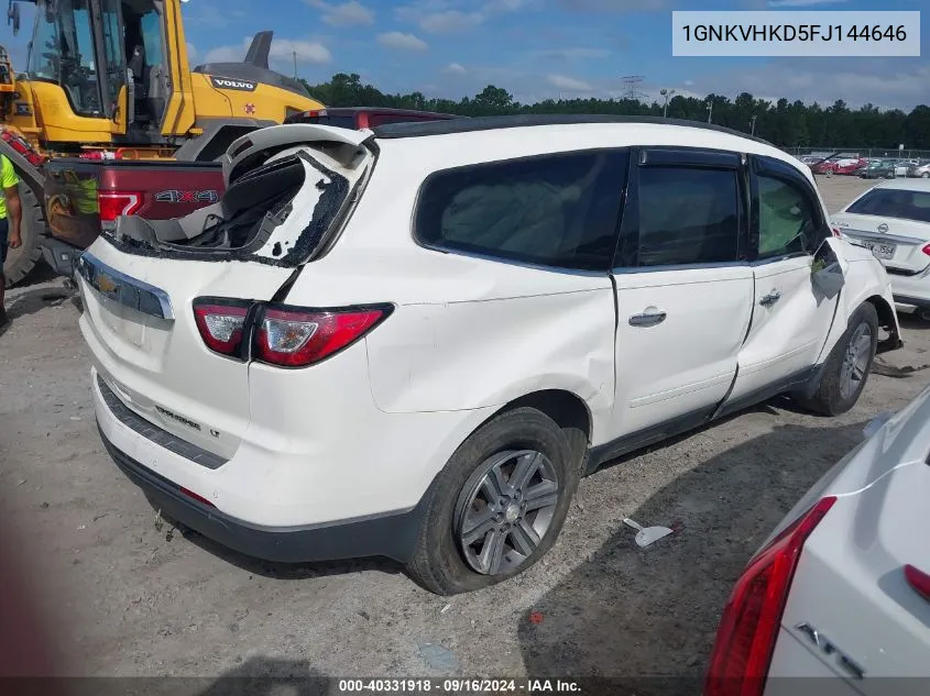 2015 Chevrolet Traverse Lt VIN: 1GNKVHKD5FJ144646 Lot: 40331918