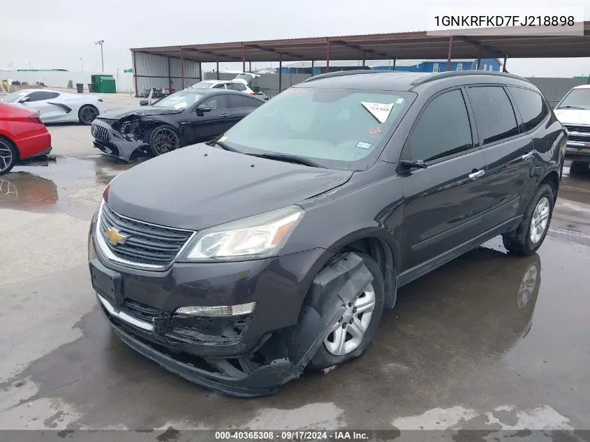 2015 Chevrolet Traverse Ls VIN: 1GNKRFKD7FJ218898 Lot: 40365308