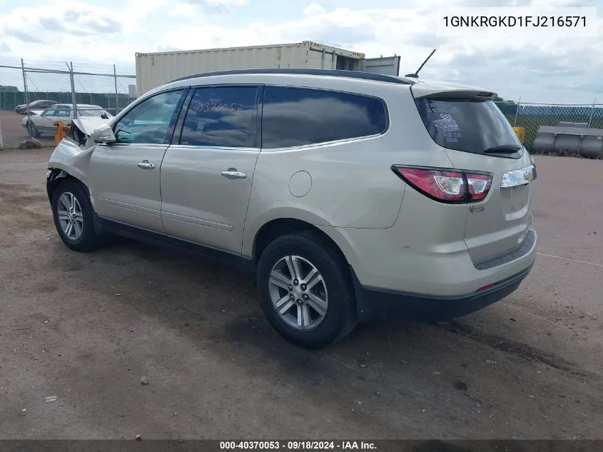 2015 Chevrolet Traverse 1Lt VIN: 1GNKRGKD1FJ216571 Lot: 40370053