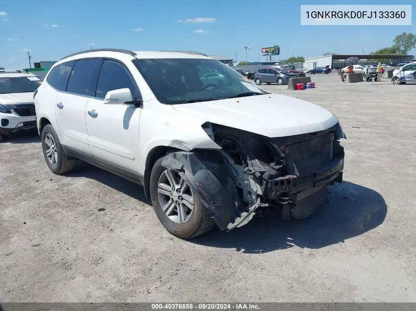 2015 Chevrolet Traverse 1Lt VIN: 1GNKRGKD0FJ133360 Lot: 40376555