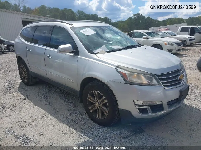 2015 Chevrolet Traverse 1Lt VIN: 1GNKRGKD8FJ240589 Lot: 40398183