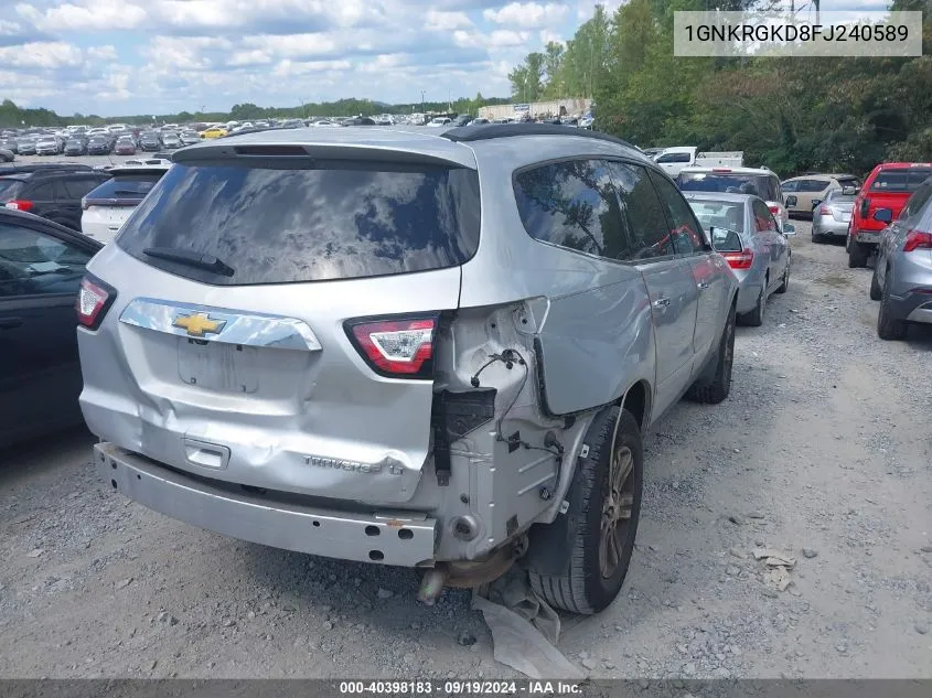 2015 Chevrolet Traverse 1Lt VIN: 1GNKRGKD8FJ240589 Lot: 40398183