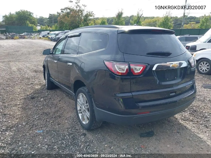 1GNKRGKDXFJ320007 2015 Chevrolet Traverse Lt