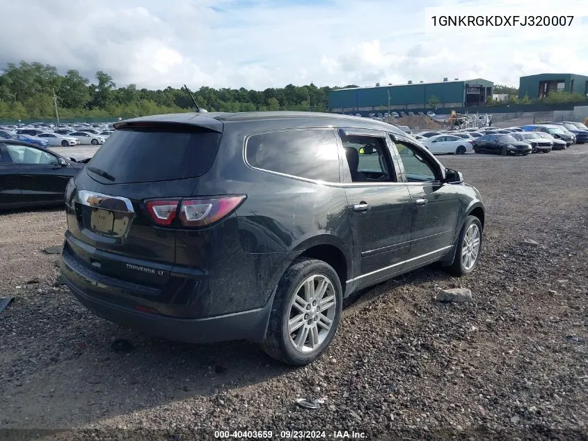 1GNKRGKDXFJ320007 2015 Chevrolet Traverse Lt