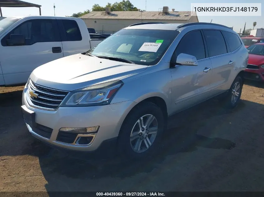 1GNKRHKD3FJ148179 2015 Chevrolet Traverse 2Lt