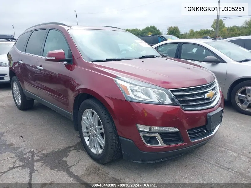 2015 Chevrolet Traverse 1Lt VIN: 1GNKRGKD1FJ305251 Lot: 40448389