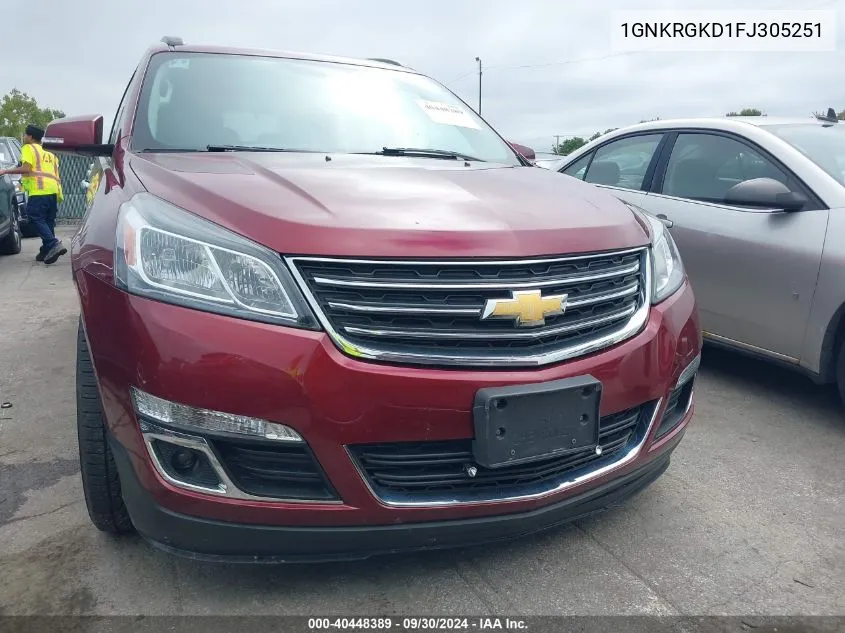 1GNKRGKD1FJ305251 2015 Chevrolet Traverse 1Lt