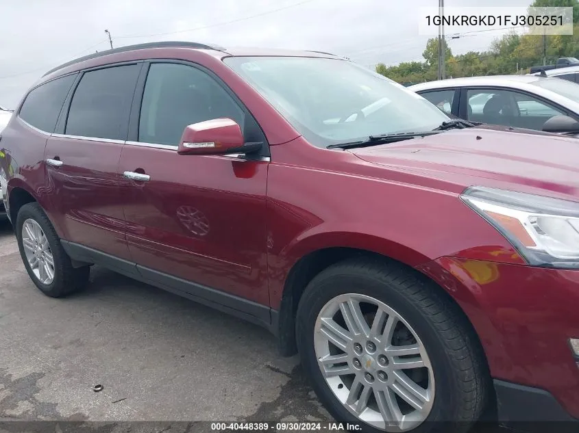 1GNKRGKD1FJ305251 2015 Chevrolet Traverse 1Lt