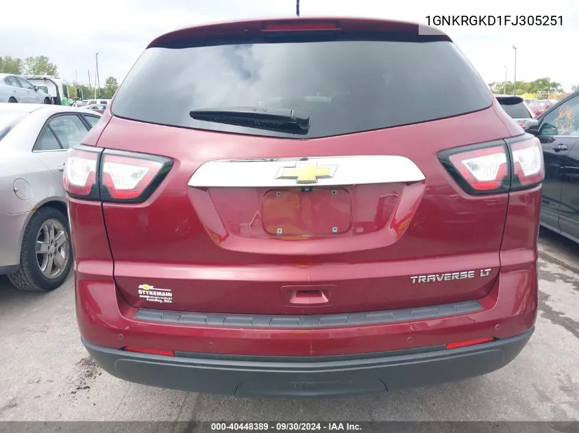 1GNKRGKD1FJ305251 2015 Chevrolet Traverse 1Lt