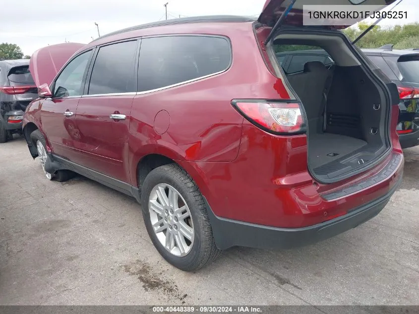 1GNKRGKD1FJ305251 2015 Chevrolet Traverse 1Lt