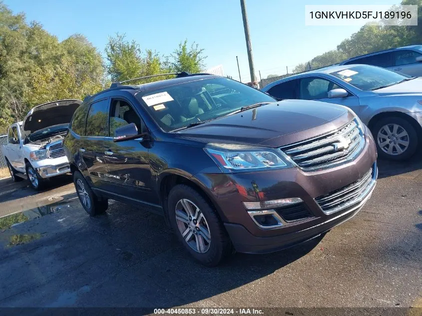 2015 Chevrolet Traverse 2Lt VIN: 1GNKVHKD5FJ189196 Lot: 40450853