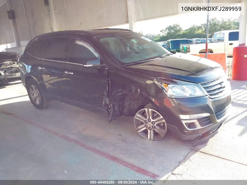 1GNKRHKDXFJ289959 2015 Chevrolet Traverse Lt