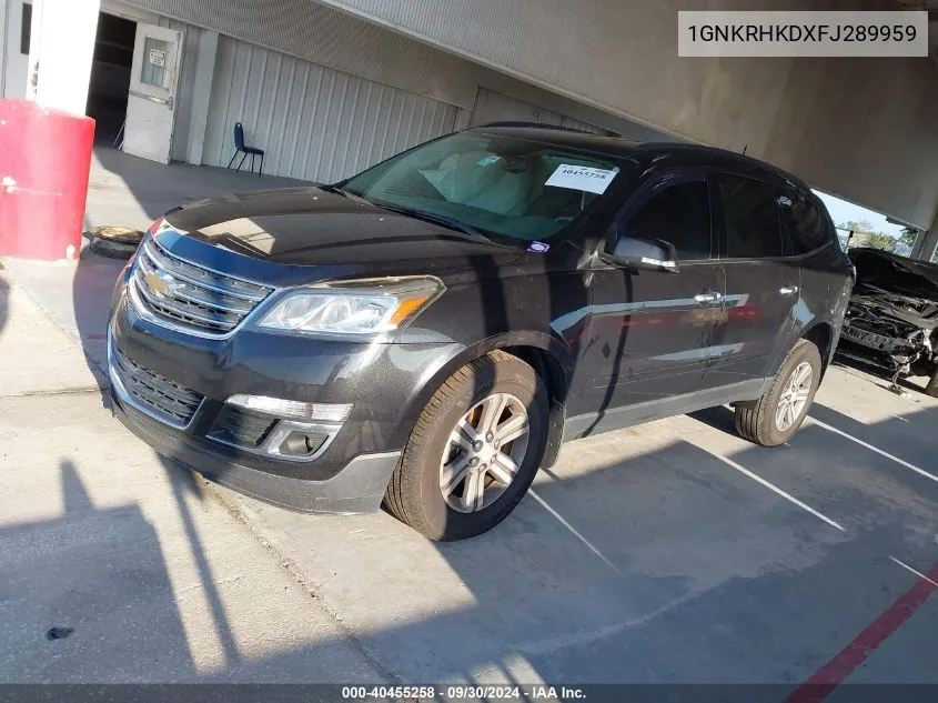 1GNKRHKDXFJ289959 2015 Chevrolet Traverse Lt