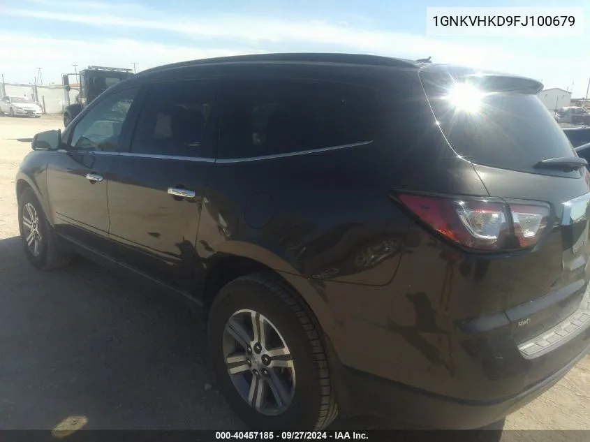 1GNKVHKD9FJ100679 2015 Chevrolet Traverse 2Lt