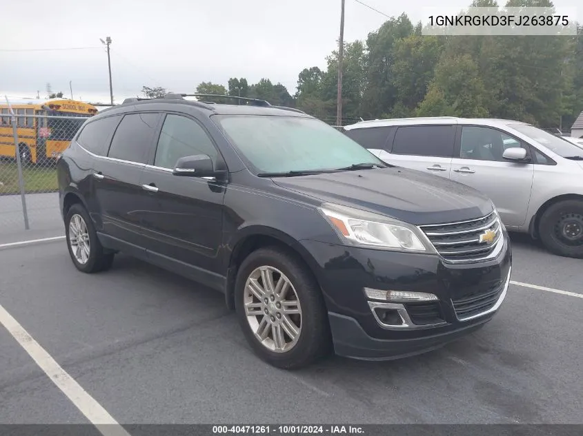 2015 Chevrolet Traverse Lt VIN: 1GNKRGKD3FJ263875 Lot: 40471261