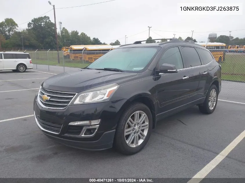 2015 Chevrolet Traverse Lt VIN: 1GNKRGKD3FJ263875 Lot: 40471261