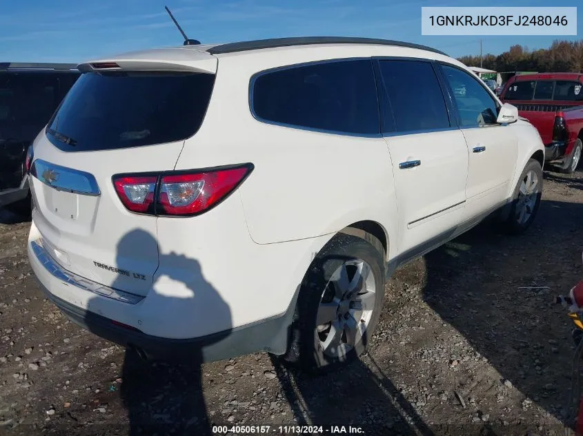 1GNKRJKD3FJ248046 2015 Chevrolet Traverse Ltz